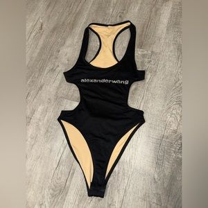 Alexander Wang one piece swimsuit. Size Small. Color Black. Full coverage